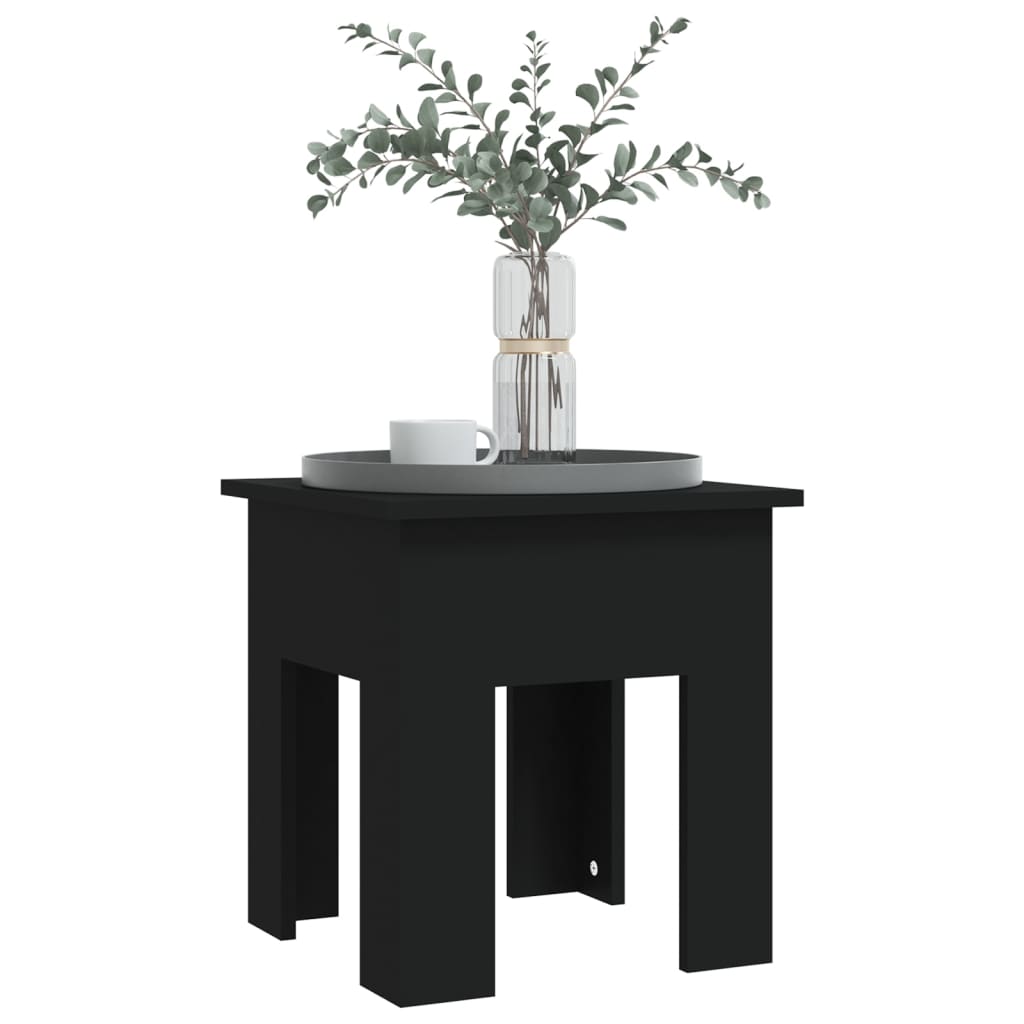 Tavolino da Salotto Nero 40x40x42 cm in Truciolato