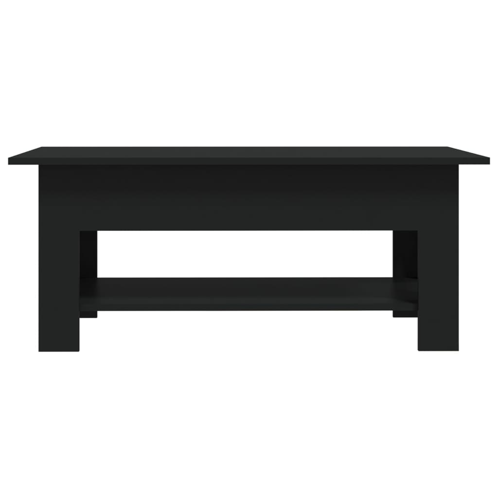 Tavolino da Salotto Nero 102x55x42 cm in Truciolato