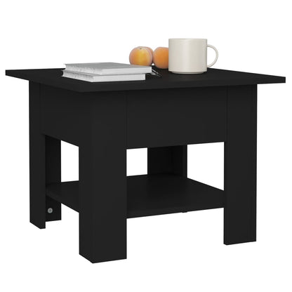 Tavolino da Salotto Nero 55x55x42 cm in Truciolato