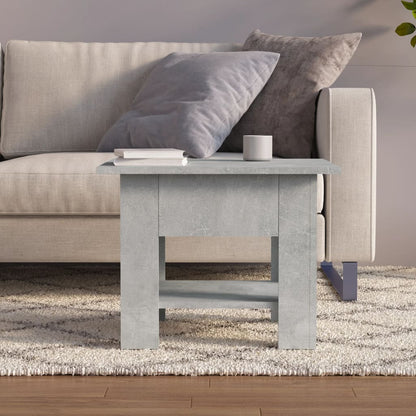 Tavolino da Salotto Grigio Cemento 55x55x42 cm in Truciolato