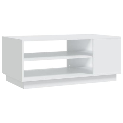 Tavolino da Salotto Bianco 102x55x43 cm in Truciolato