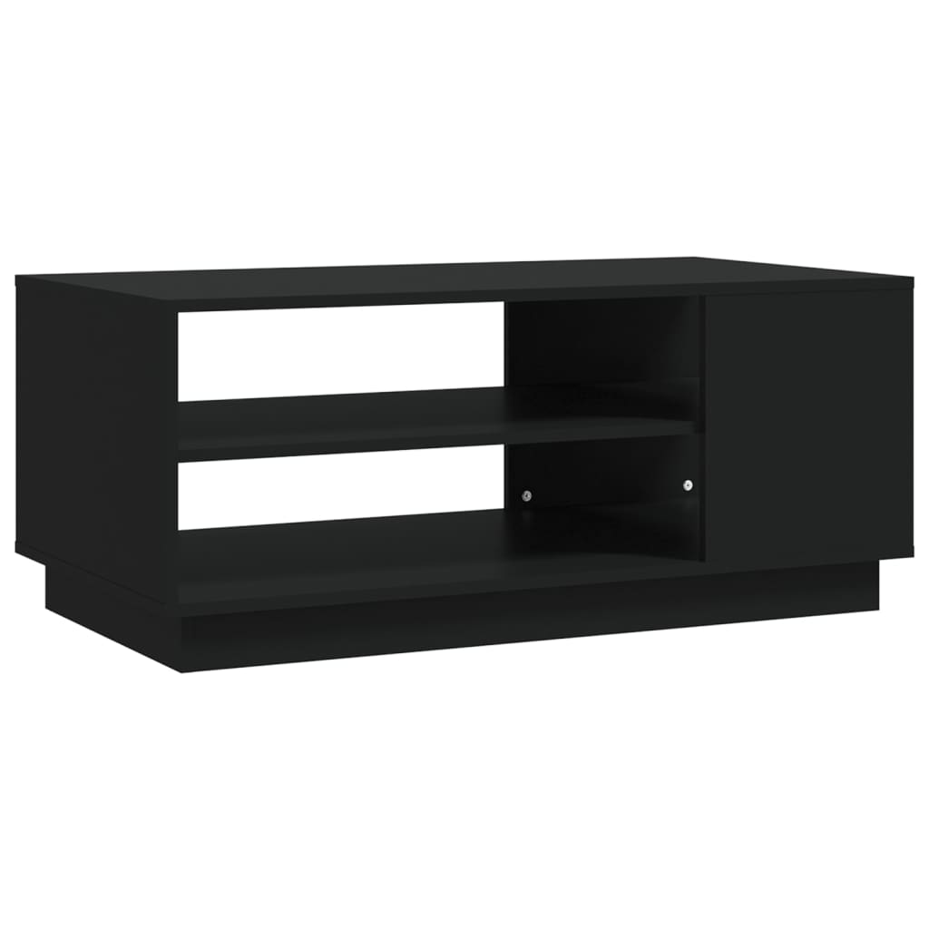 Tavolino da Salotto Nero 102x55x43 cm in Truciolato