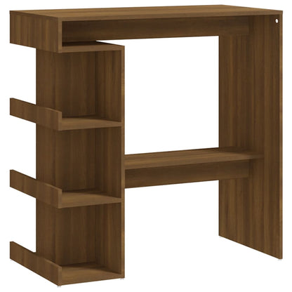Tavolo Bar con Ripiano Rovere Marrone 100x50x101,5cm Truciolato