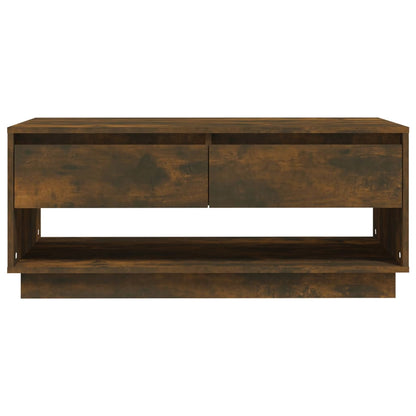 Tavolino da Salotto Rovere Fumo 102,5x55x44 cm in Truciolato