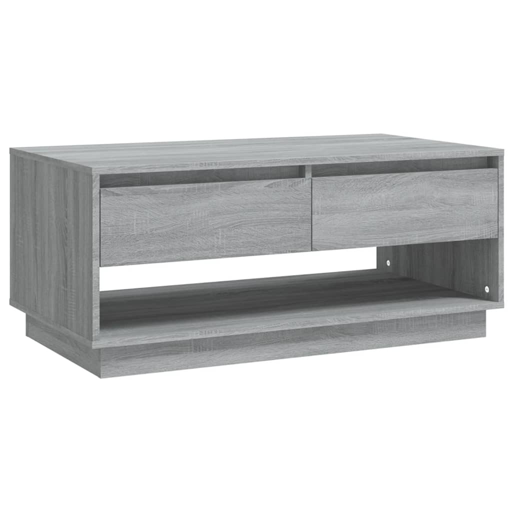 Tavolino da Salotto Grigio Sonoma 102,5x55x44 cm in Truciolato