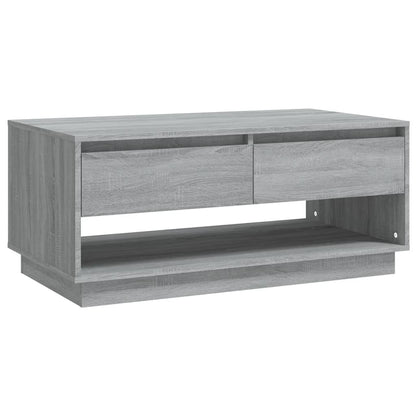 Tavolino da Salotto Grigio Sonoma 102,5x55x44 cm in Truciolato