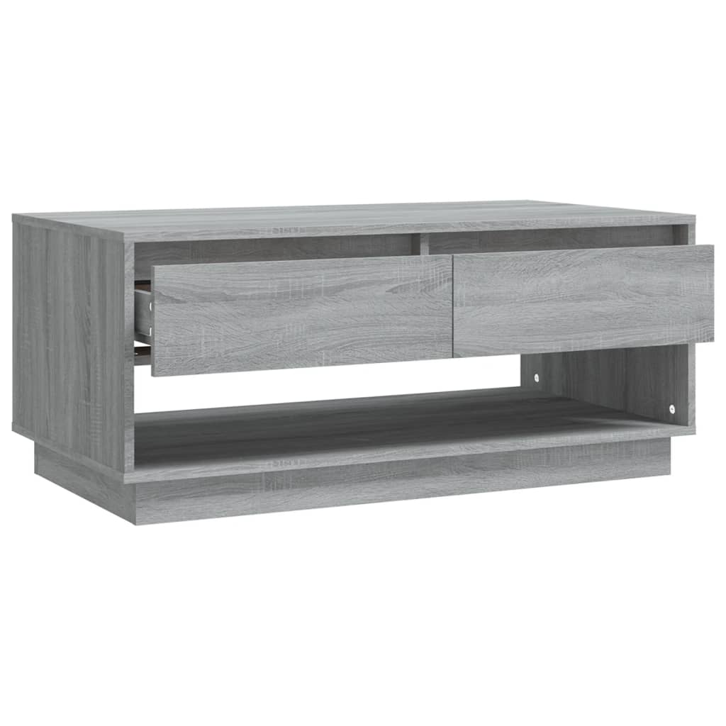 Tavolino da Salotto Grigio Sonoma 102,5x55x44 cm in Truciolato