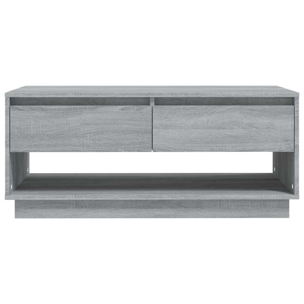Tavolino da Salotto Grigio Sonoma 102,5x55x44 cm in Truciolato