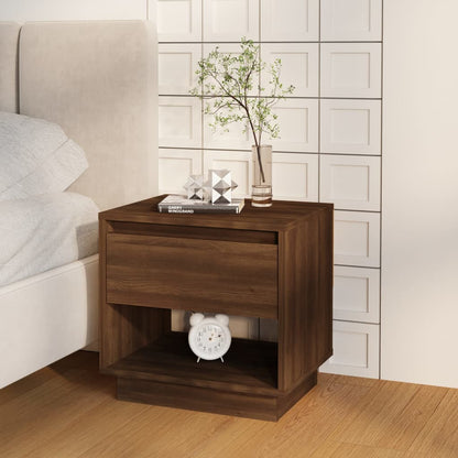 Comodino Rovere Marrone 45x34x44 cm in Truciolato