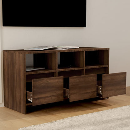 Mobile Porta TV Marrone Rovere 102x37,5x52,5 cm in Truciolato