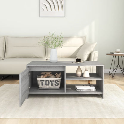 Tavolino da Salotto Grigio Sonoma 102x50x45cm Legno Multistrato