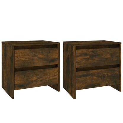 Comodini 2 pz Rovere Fumo 45x34,5x44,5 cm in Truciolato