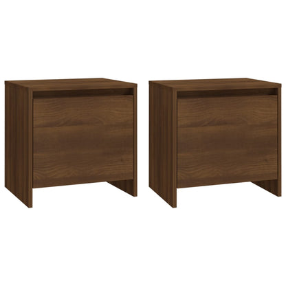 Comodini 2 pz Marrone Sonoma 45x34x44,5 cm in Truciolato