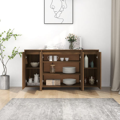 Credenza Rovere Marrone 135x41x75 cm in Truciolato