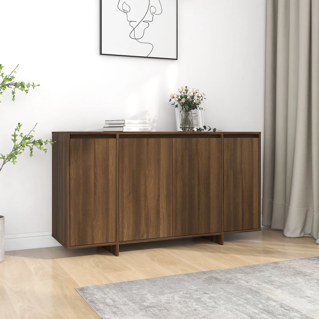 Credenza Rovere Marrone 135x41x75 cm in Truciolato