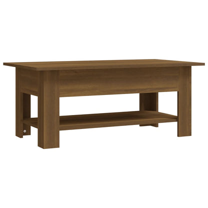 Tavolino da Salotto Rovere Marrone 102x55x42 cm in Truciolato