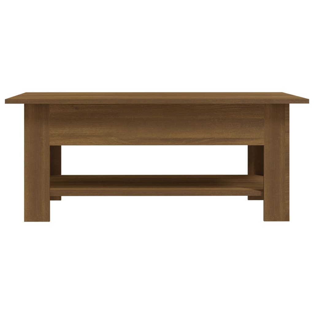 Tavolino da Salotto Rovere Marrone 102x55x42 cm in Truciolato