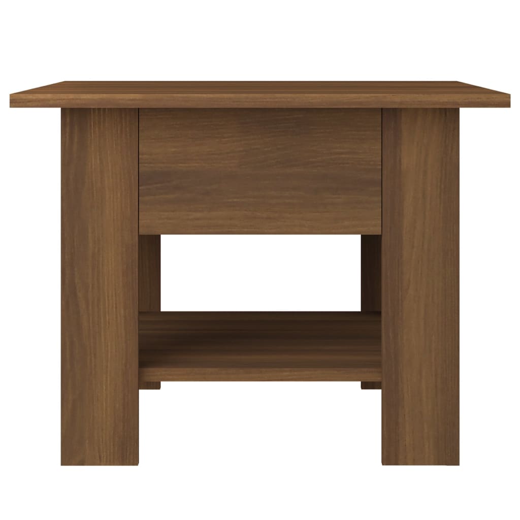 Tavolino da Salotto Rovere Marrone 55x55x42 cm in Truciolato