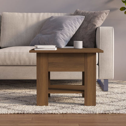 Tavolino da Salotto Rovere Marrone 55x55x42 cm in Truciolato