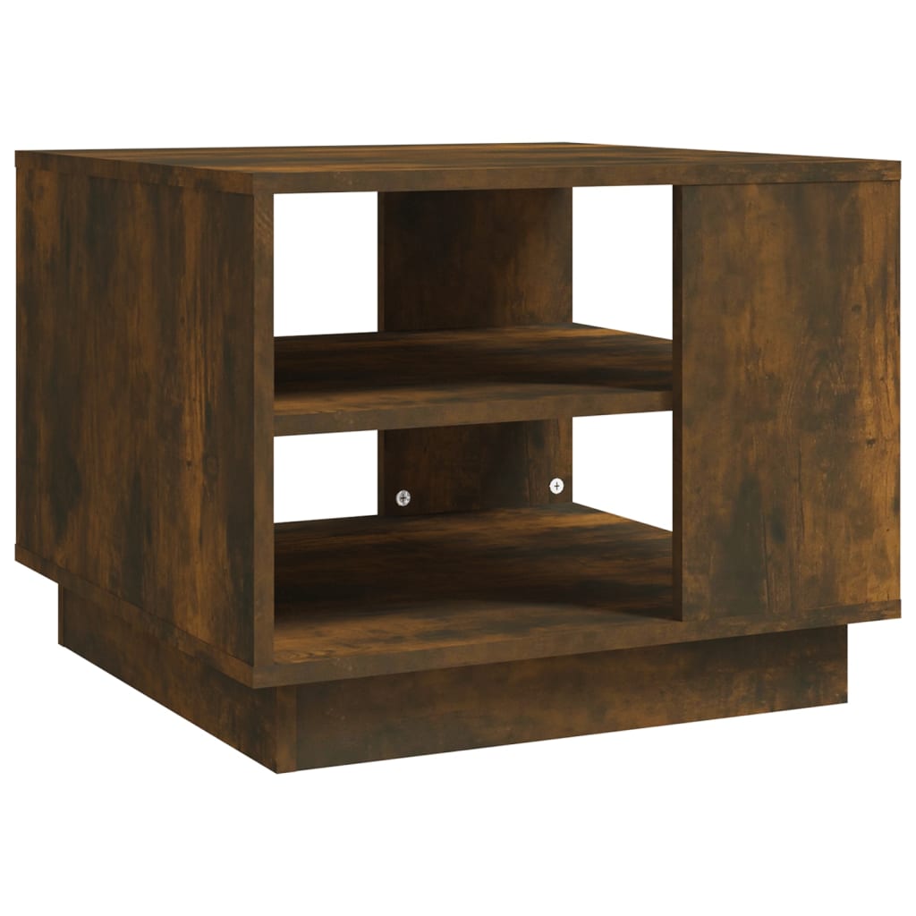 Tavolino da Salotto Rovere Fumo 55x55x43 cm in Truciolato