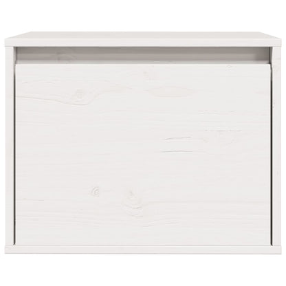 Pensile Bianco 45x30x35 cm in Legno Massello di Pino