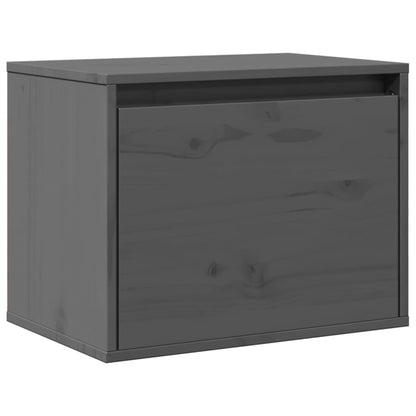 Pensile Grigio 45x30x35 cm in Legno Massello di Pino