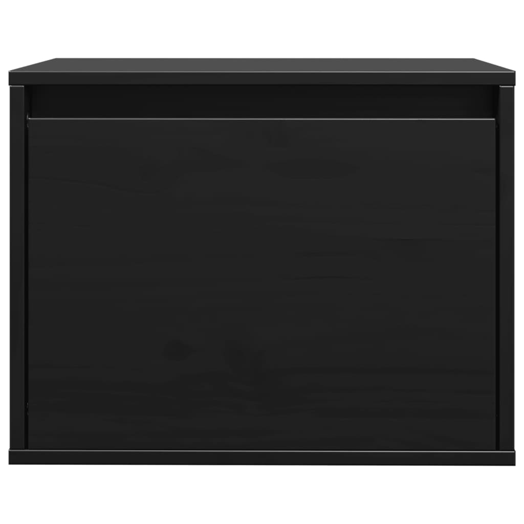 Pensile Nero 45x30x35 cm in Legno Massello di Pino