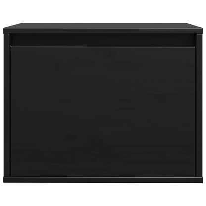 Pensile Nero 45x30x35 cm in Legno Massello di Pino