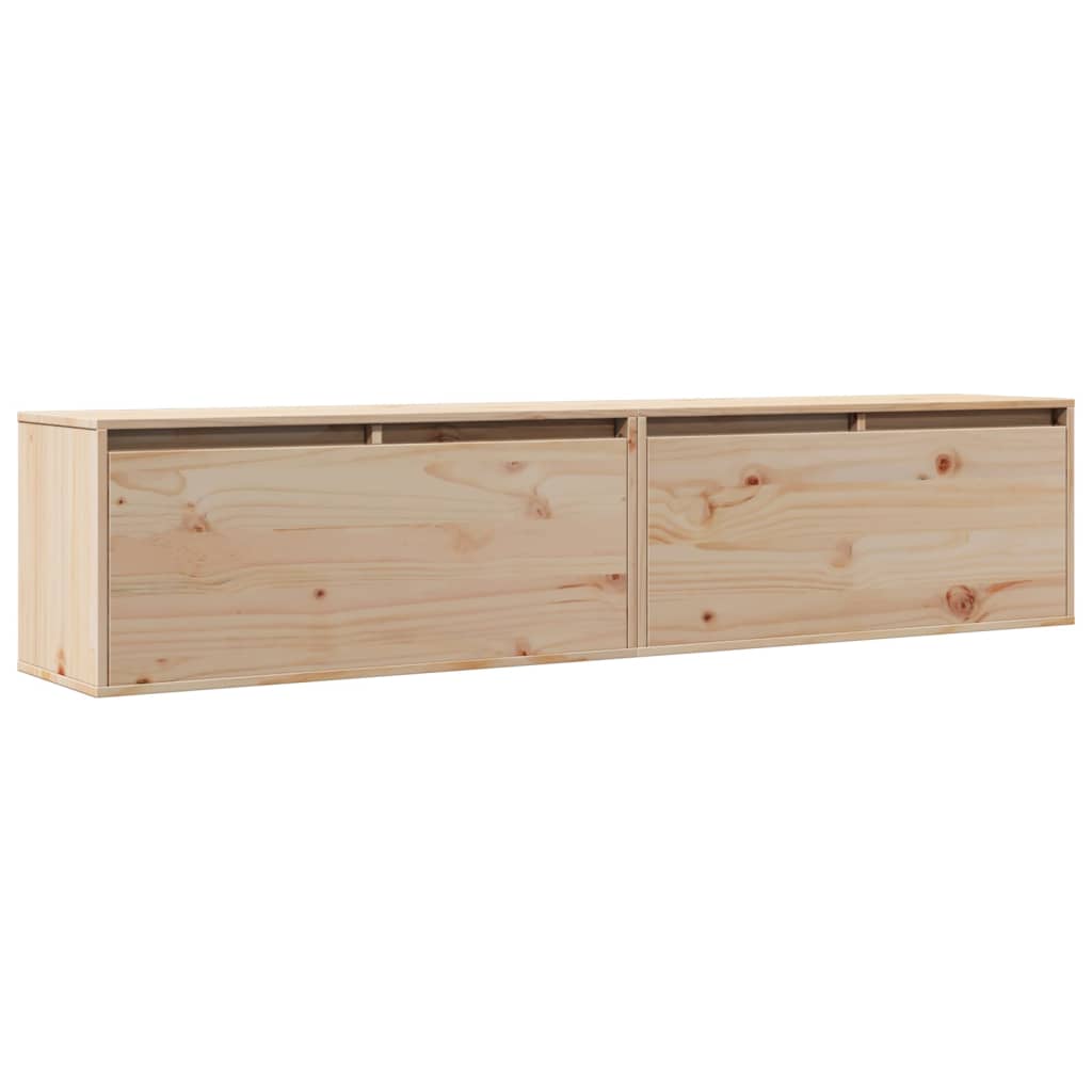 Pensili 2 pz 80x30x35 cm in Legno Massello di Pino