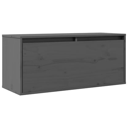 Pensile Grigio 80x30x35 cm in Legno Massello di Pino
