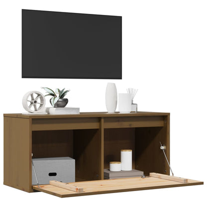 Pensile Marrone ambra 80x30x35 cm in Legno Massello di Pino