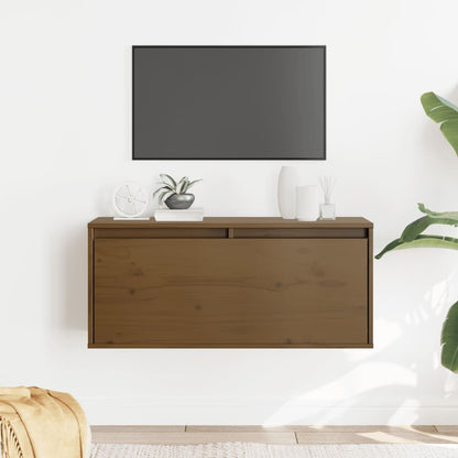 Pensile Marrone ambra 80x30x35 cm in Legno Massello di Pino