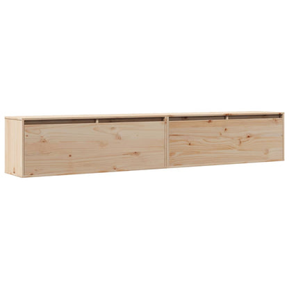 Pensili 2 pz 100x30x35 cm in Legno Massello di Pino