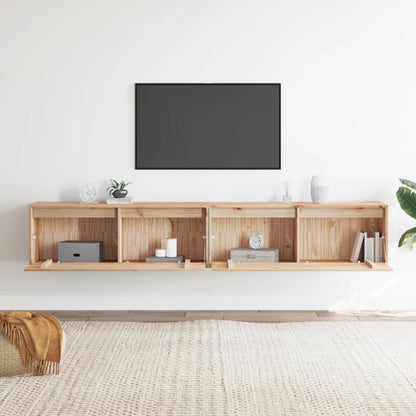 Pensili 2 pz 100x30x35 cm in Legno Massello di Pino