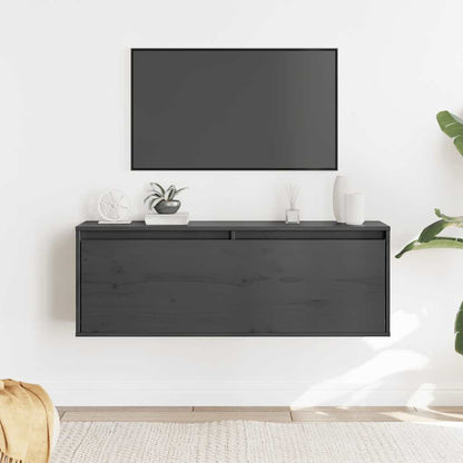 Pensile Grigio 100x30x35 cm in Legno Massello di Pino