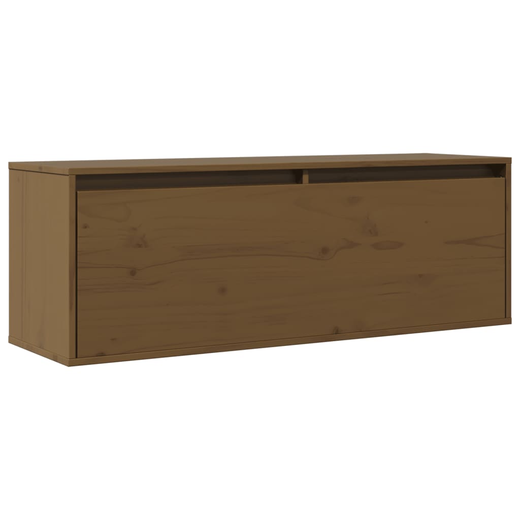 Pensile Marrone ambra 100x30x35 cm in Legno Massello di Pino