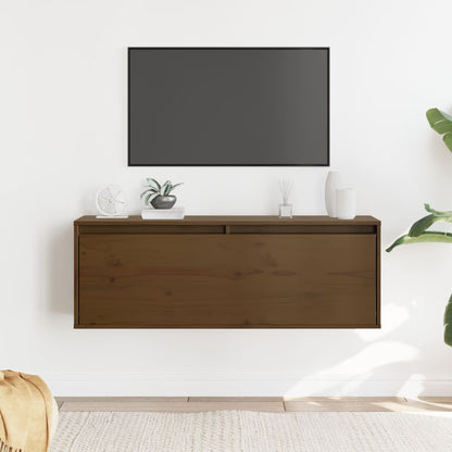 Pensile Marrone ambra 100x30x35 cm in Legno Massello di Pino