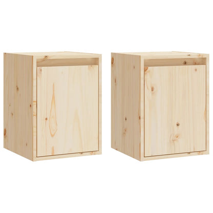 Pensili 2 pz 30x30x40 cm in Legno Massello di Pino