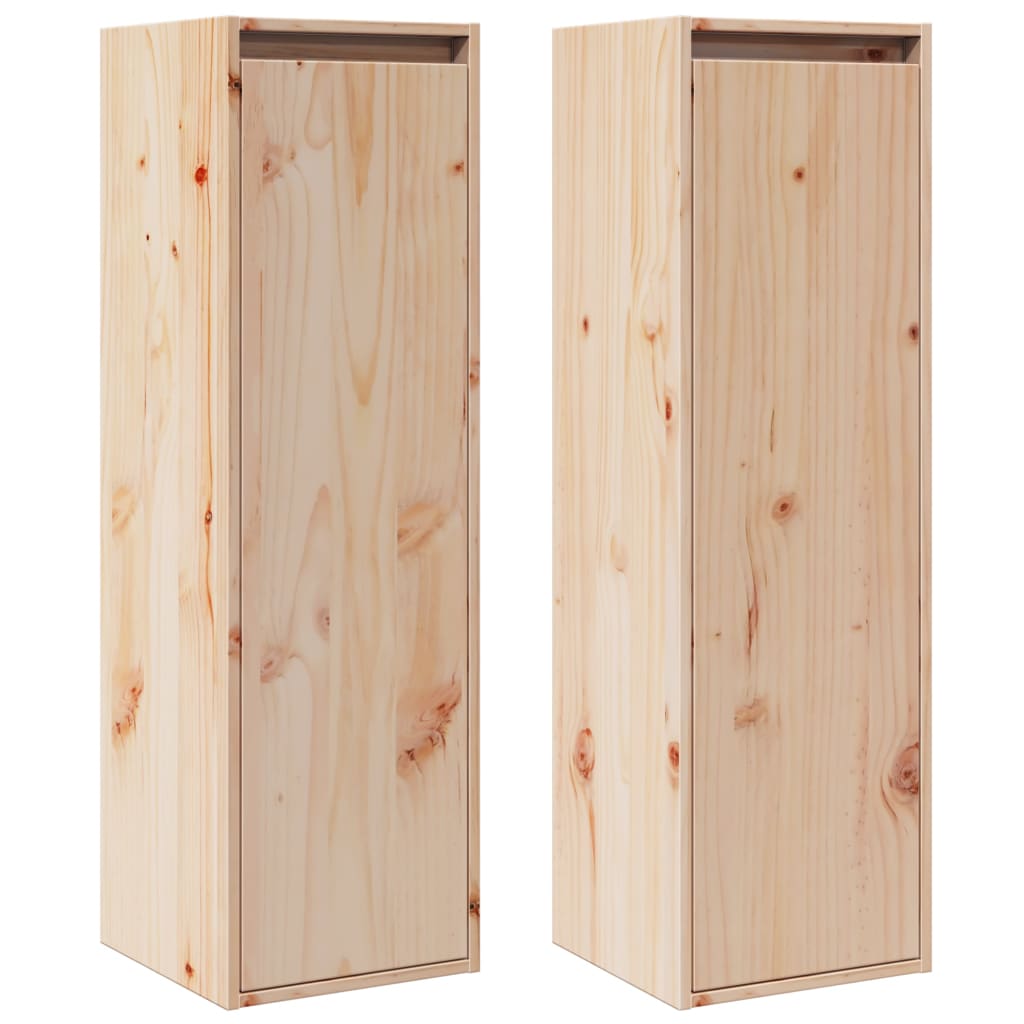 Pensili 2 pz 30x30x100 cm in Legno Massello di Pino