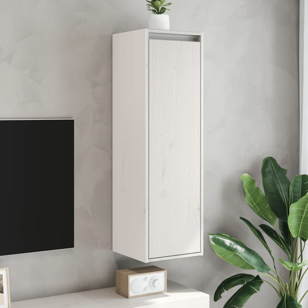 Pensili Bianchi 2 pz 30x30x100 cm in Legno Massello di Pino