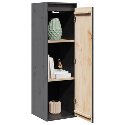 Pensili Grigi 2 pz 30x30x100 cm in Legno Massello di Pino