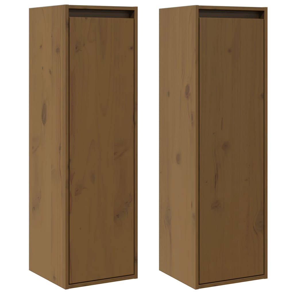 Pensili ambra 2 pz 30x30x100 cm in Legno Massello di Pino