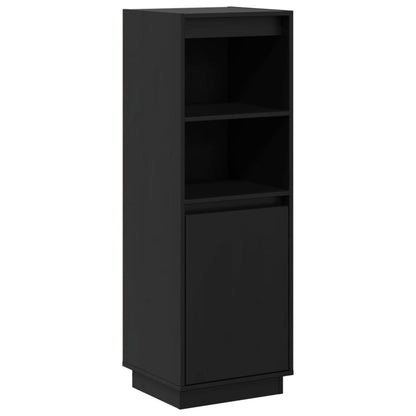 Credenza Nera 37x34x110 cm in Legno di Pino