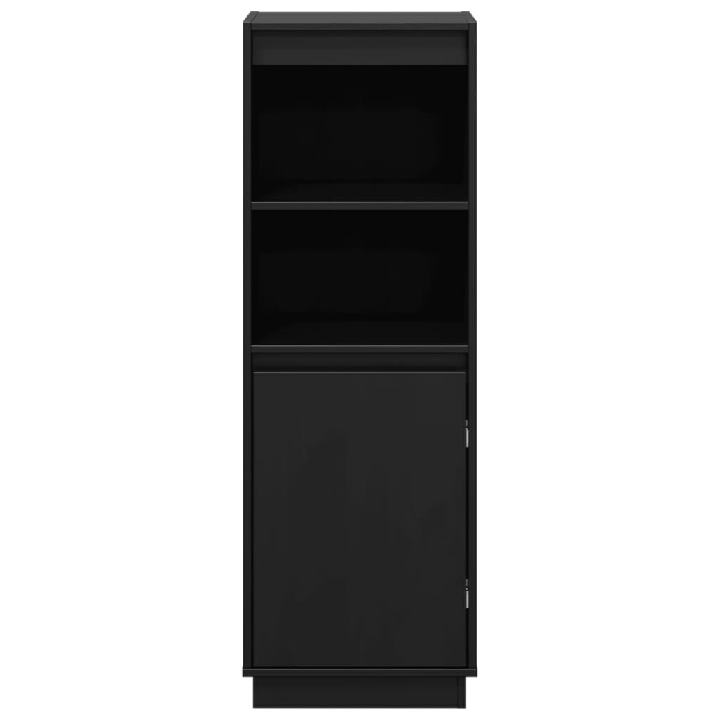 Credenza Nera 37x34x110 cm in Legno di Pino