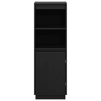 Credenza Nera 37x34x110 cm in Legno di Pino