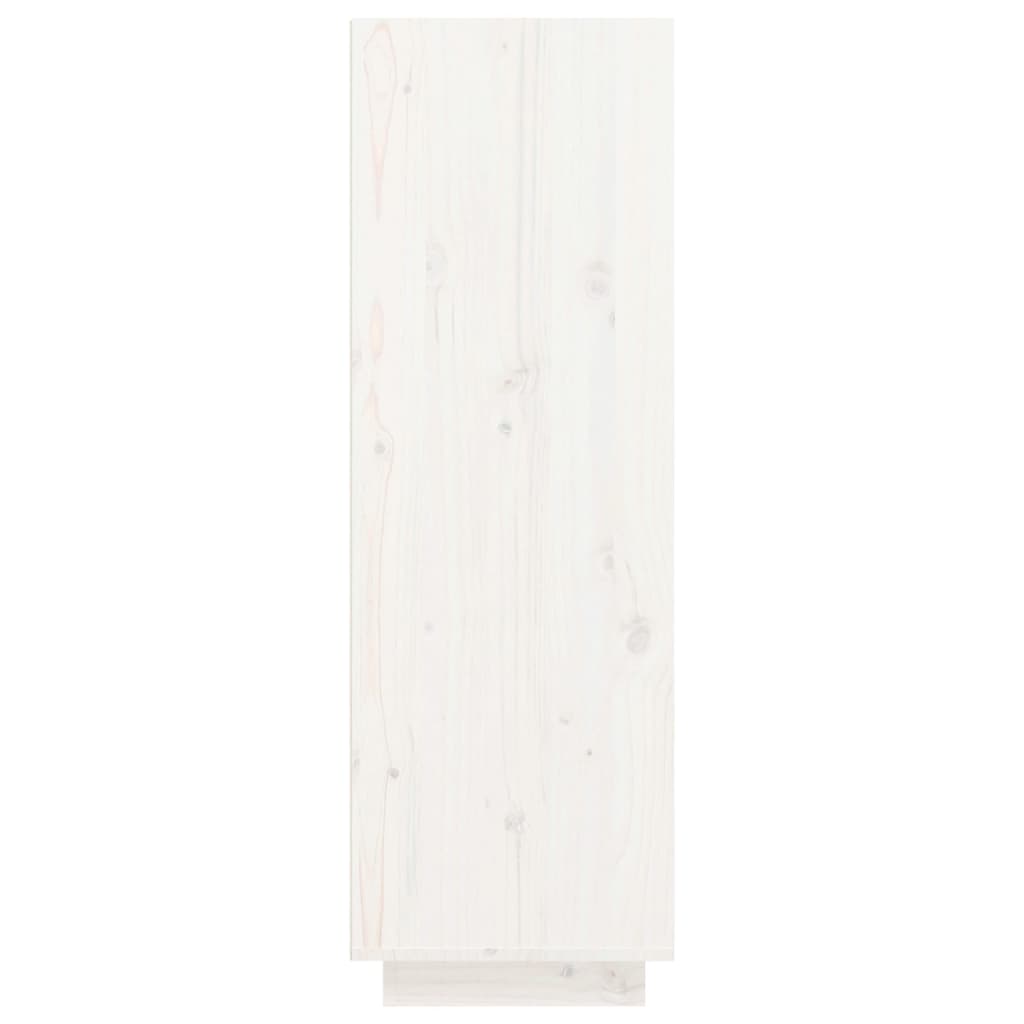 Scarpiera Bianca 30x34x105 cm in Legno Massello di Pino