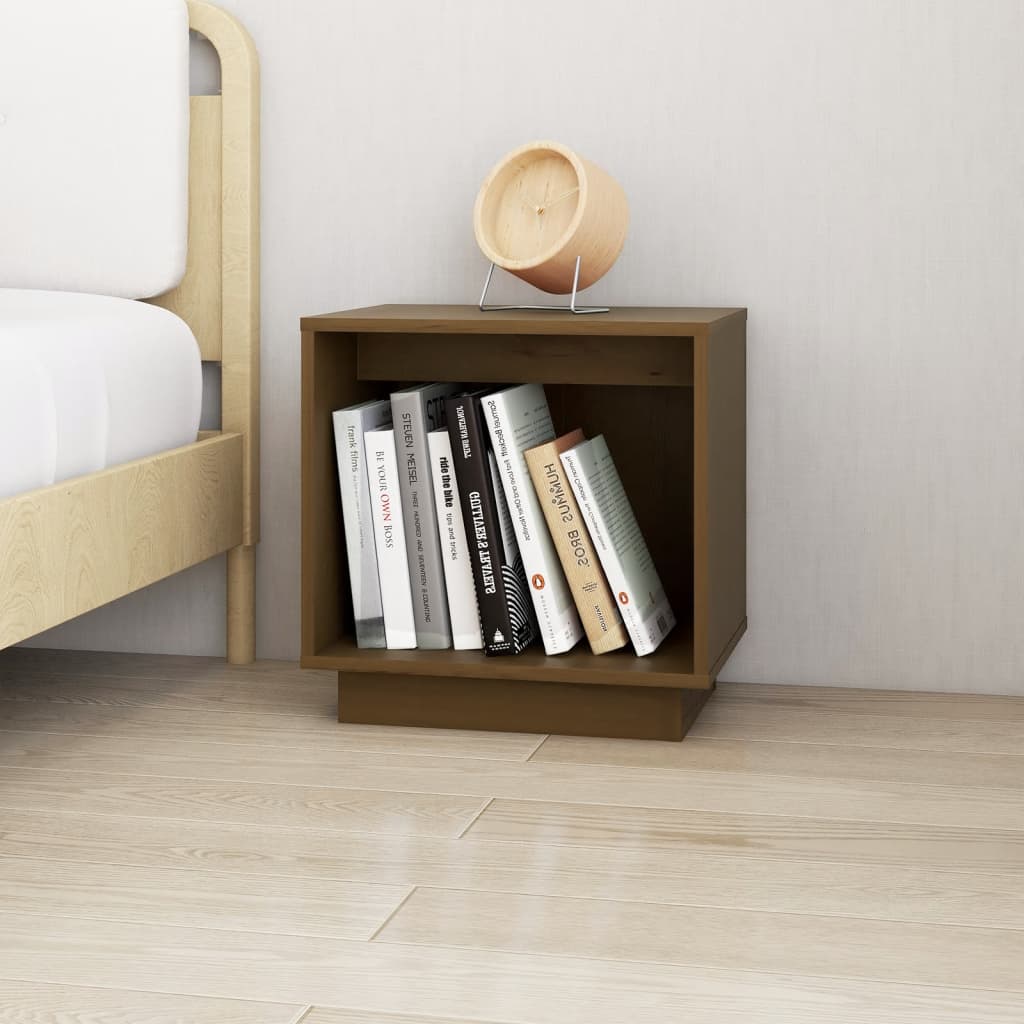 Comodini 2 pz Ambra 40x30x40 cm in Legno Massello di Pino