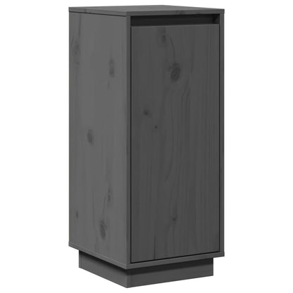 Credenza Grigia 31,5x34x75 cm in Legno Massello di Pino