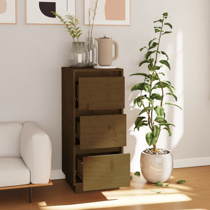 Credenza Marrone Ambra 32x34x75 cm in Legno Massello di Pino