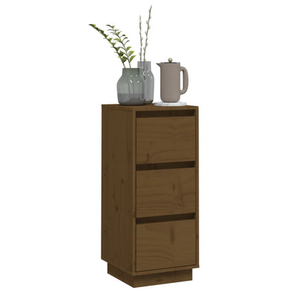 Credenza Marrone Ambra 32x34x75 cm in Legno Massello di Pino